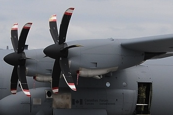 six-bladed turboprop engines
